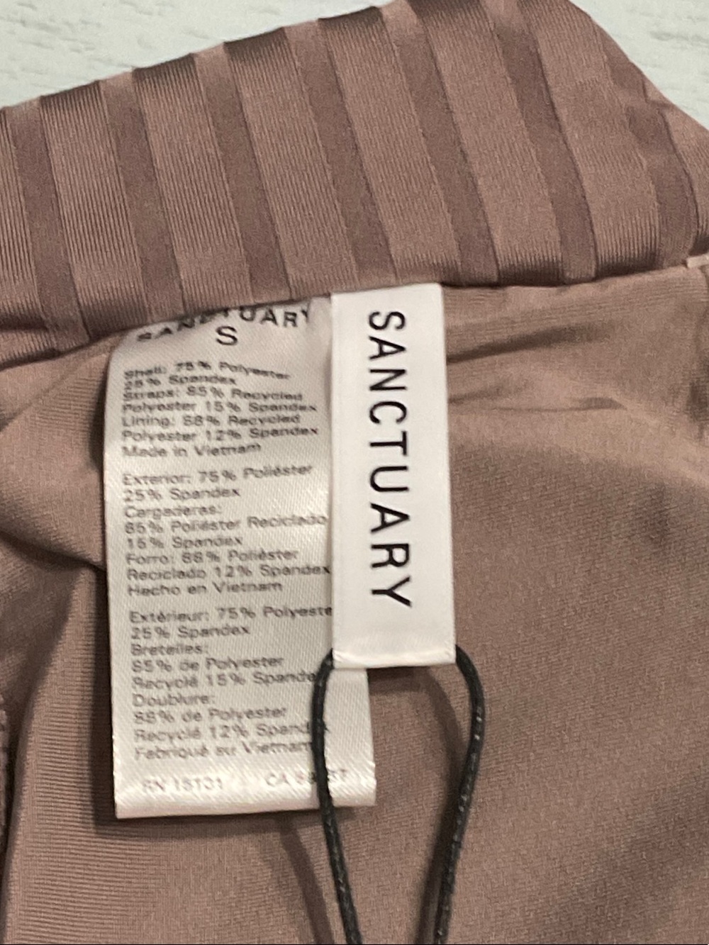 599 - Sanctuary NWT Brown Strapless Bandeau Bikini Top, Size Small - Picture 4 of 6
